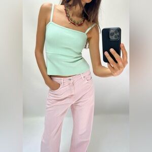 nwt zara strappy knit top